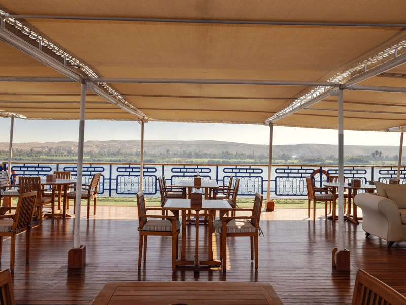 Sun deck of the Sonesta Star Goddess Nile Cruise Nile cruise
